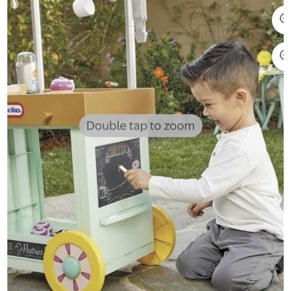 RARE Little Tikes 2-in-1 Café Cart Barista Coffee Shop Playset Complete 25+ Pc H - Picture 2 of 3